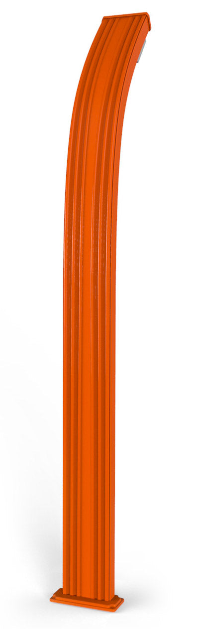 Doccia da Esterno Giardino Miscelatore e Lavapiedi Arkema Spring Fascia Inox Arancio