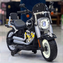 Moto Elettrica per Bambini Cruiser Acceleratore a Manubrio 12V 7Ah Argento Metallizzato         