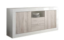 Mobile Buffet 2 Ante 2 Cassetti 184x42x86 cm in Legno TFT Lipari Bianco e Pino