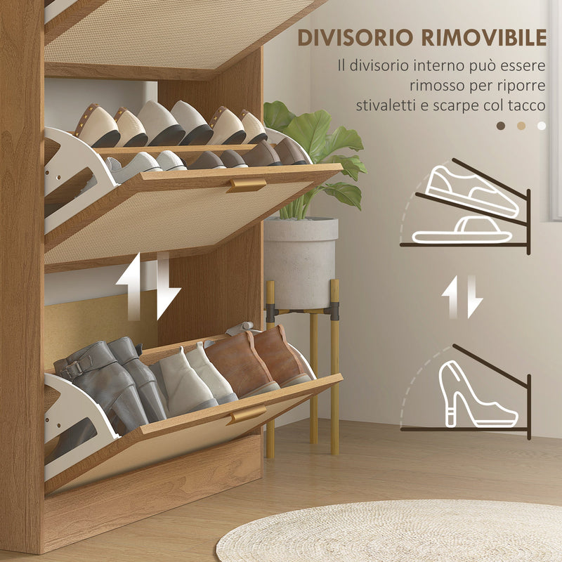 Scarpiera a giorno 68x68h cm effetto rovere - Arcadya