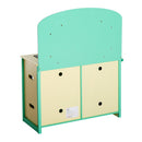 Cucina Giocattolo per Bambini con Accessori in Legno Verde 70x30x88 cm 