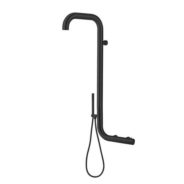 prezzo Doccia Giardino da Parete con Miscelatore e Doccetta Sined Arborea Nera