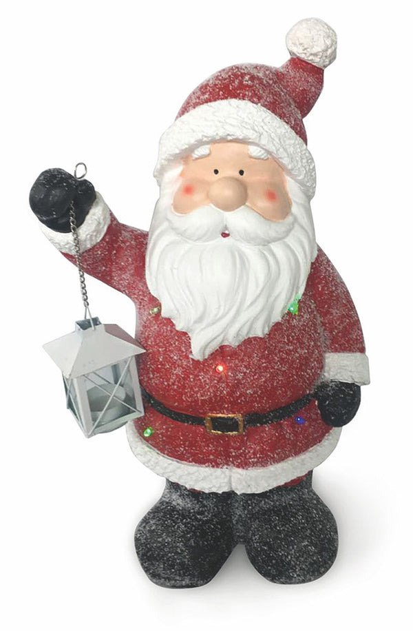 Pupazzo Babbo Natale Luminoso 4 Led in Magnesia H48 cm Soriani Rosso sconto