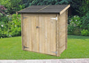 Casetta Box da Giardino per Attrezzi 155x85 cm con Porta Doppia Cieca in Legno Naturale