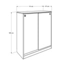 Scarpiera sonoma 108x65x15 cm con ante scorrevoli e 5 scaffali