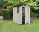 Casetta da Giardino Porta Attrezzi 130x192x198 cm in Resina Effetto Legno Keter Manor 4x6 Beige