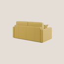 Divano Letto 3 Posti 186x92x96 cm in Tessuto Giallo