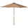 Ombrellone da Giardino Ø300x250H cm Palo in Legno e 8 Stecche Cachi
