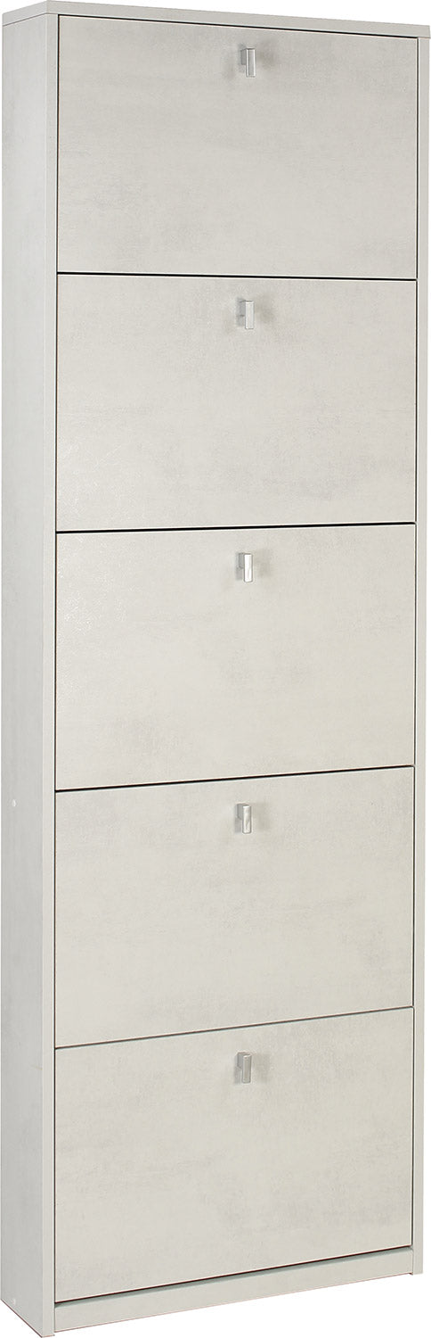 Scarpiera 5 Ante 63x190x18 cm Ossido Bianco acquista