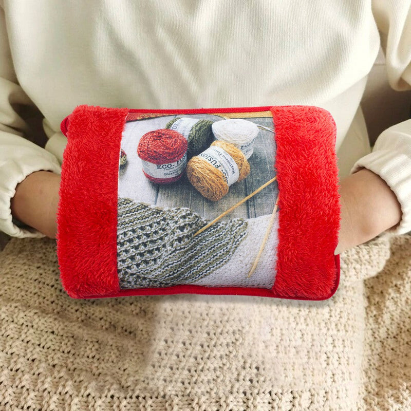 Borsa Acqua Calda Elettrica Scaldamani Ricaricabile Rosso