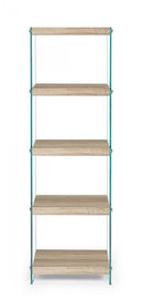 Libreria 5 Ripiani Line Kenya in Vetro
