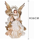 Statuina Angelo con Arpa 36 cm in Resina