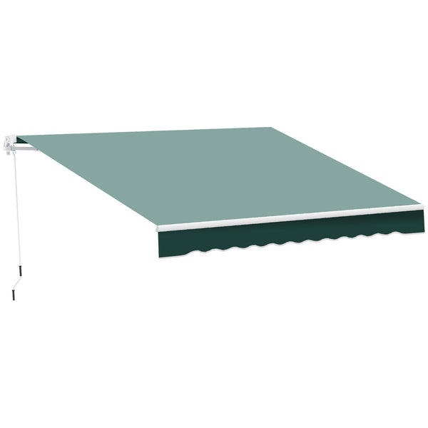 online Tenda da Sole Avvolgibile Manuale a Parete Tessuto di Poliestere Verde 2.5x2m
