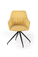 Set 4 Sedie 56x56xH87 cm in Tessuto Gaia Giallo
