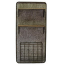 Mensola in metallo in legno 2 piani con portatutto cm 38,5x11,5xh78