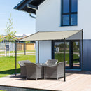 Pergola da Giardino 3x2,85m in Metallo e Poliestere Beige