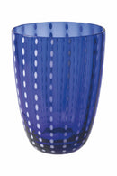 Set 6 Bicchieri Acqua in Vetro con Pois e Superficie Ondulata 300 ml Villa d'Este Home Tivoli Kalahari