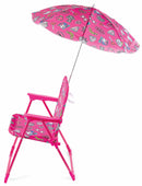 Set 2 Sedie Mare Spiaggine Pieghevoli per Bambini con Ombrello Soriani Oxford Glamour