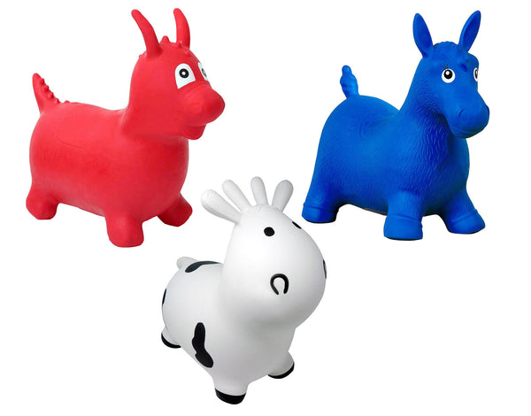 Animale Cavalcabile per Saltare per Bambino 3 Soggetti Mucca o Cavallo o Drago online