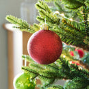 Set 48 Palline Decorative Ø 7 cm per Albero di Natale Rosse