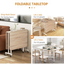 Tavolo Pieghevole Salvaspazio 120x80x73 cm in MDF e Acciaio Marrone