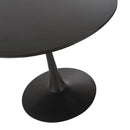 Tavolo Ø80x73,5 cm in Ferro e MDF Nero