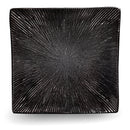 Set 4 Piatti Piani Quadrati 27x27x4 cm in Gres Kaleidos Sirius Neri