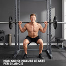Set Dischi Palestra Olimpici 2x10 kg Ø32x4 cm con Foro Ø50 mm e 3 Maniglie Ergonomiche in Metallo e Gomma Nero      