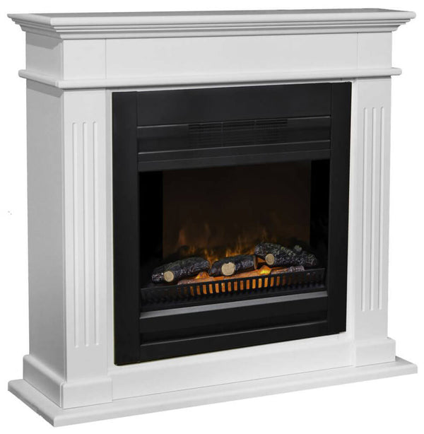 Camino Elettrico da Pavimento Effetto Fiamma 1800W Ruby Fires Elda Lucius Bianco Crema online