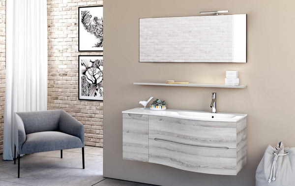 Mobile Bagno Sospeso 121,5cm TFT Swing Grigio Bianco D online