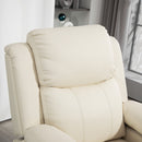 Poltrona Alzapersona Reclinabile a 160° con Poggiapiedi e Telecomando 76x90x105 cm Crema  
