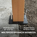 Gazebo da Giardino 360x300x275 cm Tetto Doppio in Metallo e Poliestere UPF50+ con Rete Crema      