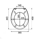 Copriwater Universale Copri WC Coprivaso Chiusura In Plastica Sedile 37x45x35cm