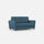 Divano 2 Posti 152x85x85 cm Yasel in Tessuto Avio