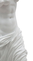Scultura Statua Woman 14x12x49 cm in Poliresina Bianco