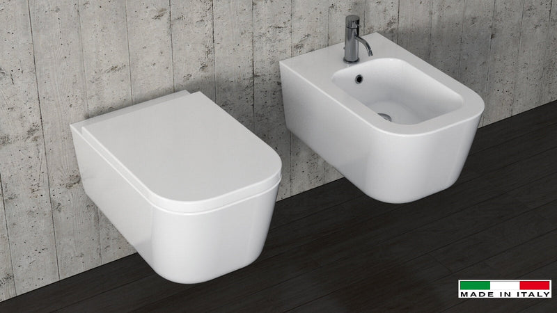 WC Sospeso in Ceramica 54x36x27cm TFT Galaxy Bianco