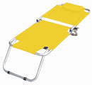 Sedia Mare Spiaggina Pieghevole in Alluminio Soriani Grecia Gialla