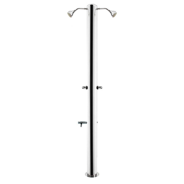 Doccia da Giardino Doppia 2 Rubinetti e Lavapiedi ATI Docce MUL-2R Inox Anodizzato sconto