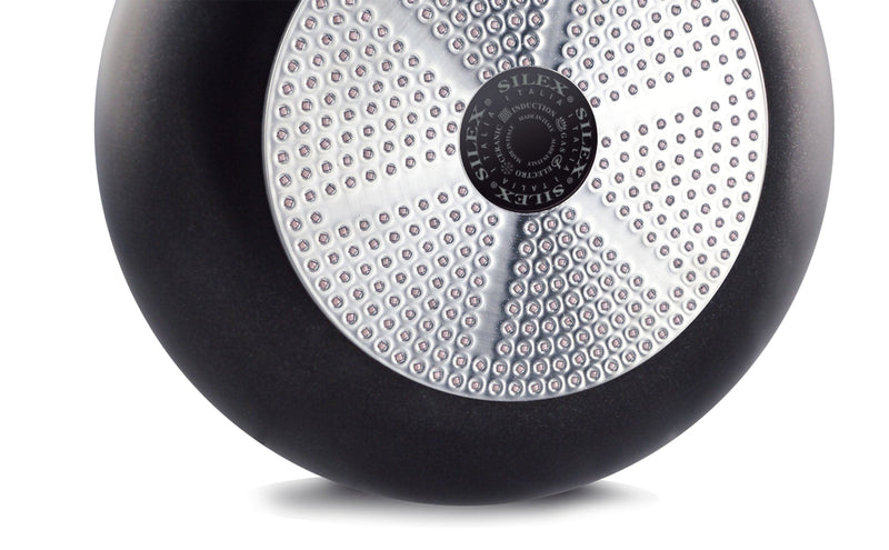 Pentola Pastì in Alluminio Ø 16 cm Antiaderente Induzione Coperchio Colapasta Silex Diamantide Nera