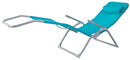 Lettino Prendisole Pieghevole da Giardino 151x60x93 cm in Acciaio e Textilene Turchese