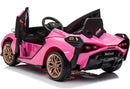 Macchina Elettrica per Bambini Licenza Ufficiale Lamborghini Sian 10,8V 5,4Ah Rosa       