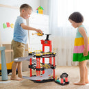 Pista da Corsa Garage Giocattolo per Bambini con Elicottero 