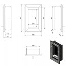 Camino a Bioetanolo da Parete 46x78 cm Flig Las Vegas 2 Nero