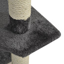 Albero Tiragraffi per Gatto grigio 60x60x200 cm 
