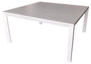 Tavolo da Giardino 149x149x75 cm in Alluminio Cleveland Bianco