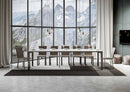Consolle Allungabile 90-300x40x77 cm in Nobilitato Bianco
