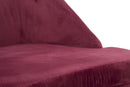 Poltrona Paris Bordeaux 59x67x75,5 cm Legno Spugna e Velluto Sintetico Bordeaux e Nero