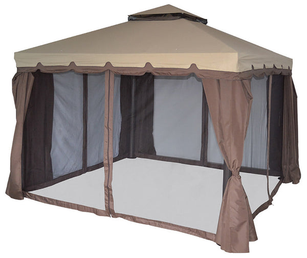 sconto Gazebo da Giardino 3x4m in Alluminio Morel Denver Marrone