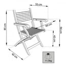 Sedia Mirage Pieghevole 42x60x85 h cm in Legno Marrone