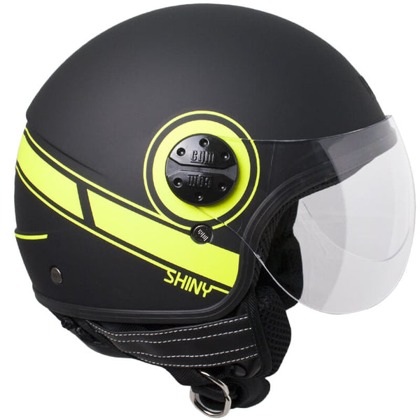 prezzo Casco Jet per Scooter Visiera Sagomata CGM Shiny 109S Giallo Fluo Opaco